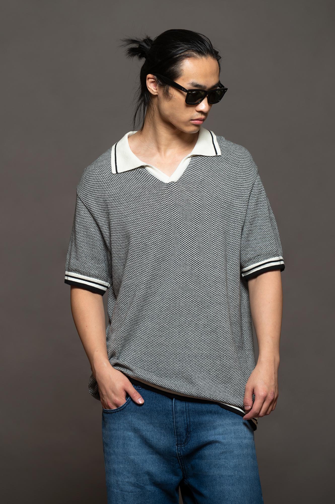 4007NE - CHOMBA BRANDY TEJIDA NEGRO